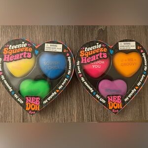 2x SchyIIing Needoh 2026 Heart  Stress Ball Silicone Squeeze Ball Sensory Toy